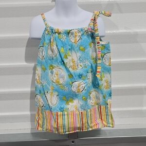 Blue Casual Dress with Playful Patterns‎